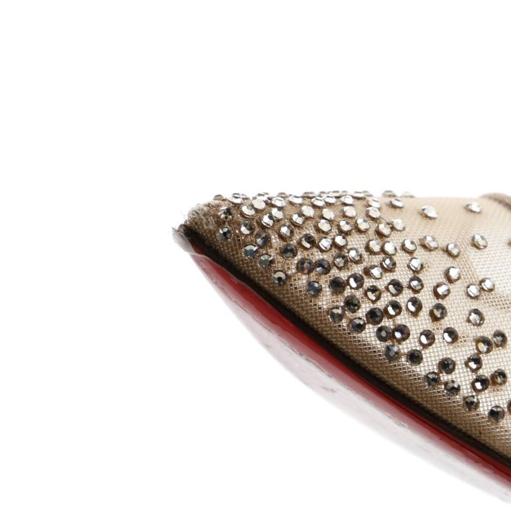 Christian Louboutin Women's Follies Strass Pumps Crystal Embellished Mesh 100 - Picture 5 of 6